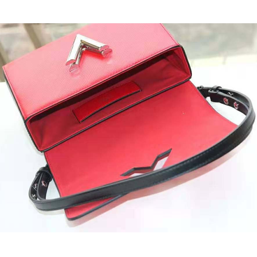 Louis Vuitton LV Women Twist PM LV Love Lock Charms Handbag in Epi Cowhide Leather-Red - LULUX