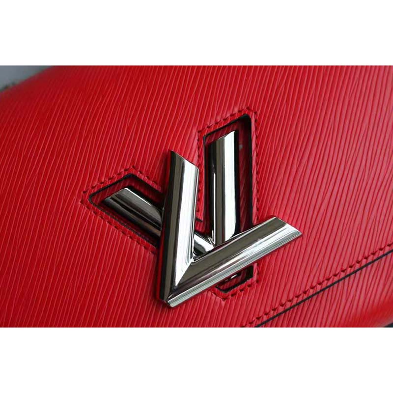 Louis Vuitton LV Women Twist PM LV Love Lock Charms Handbag in Epi Cowhide Leather-Red - LULUX