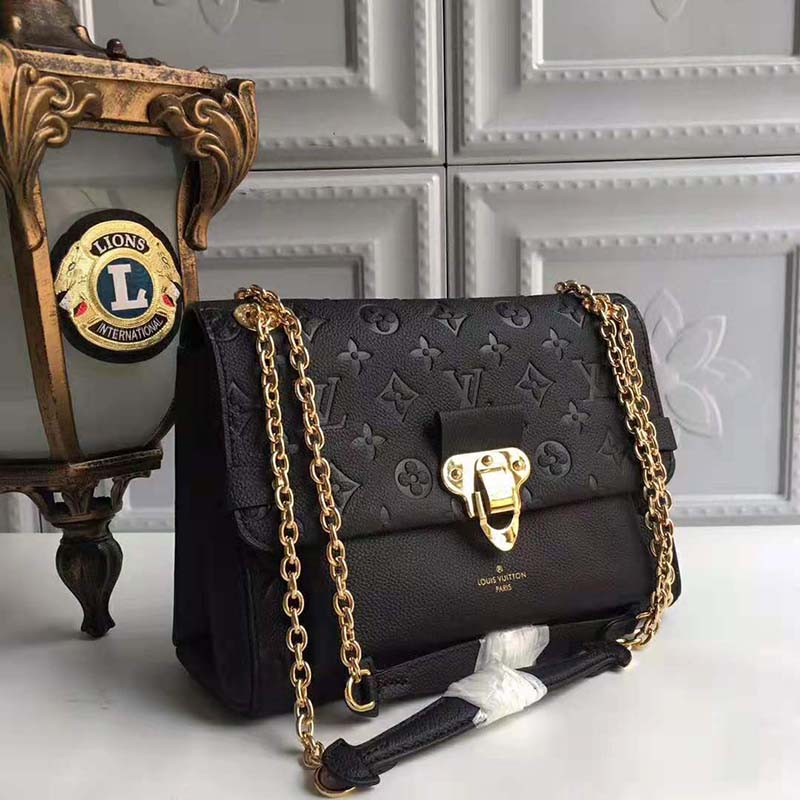 Louis Vuitton LV Women Vavin MM in Monogram Empreinte Leather-Black - LULUX