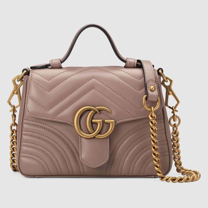 Gucci GG Marmont Mini Top Handle Bag Nude 547260 - Best 