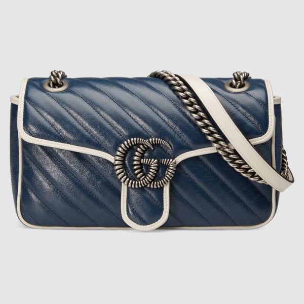 blue gucci marmont bag