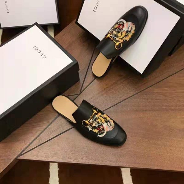 gucci embroidered slippers