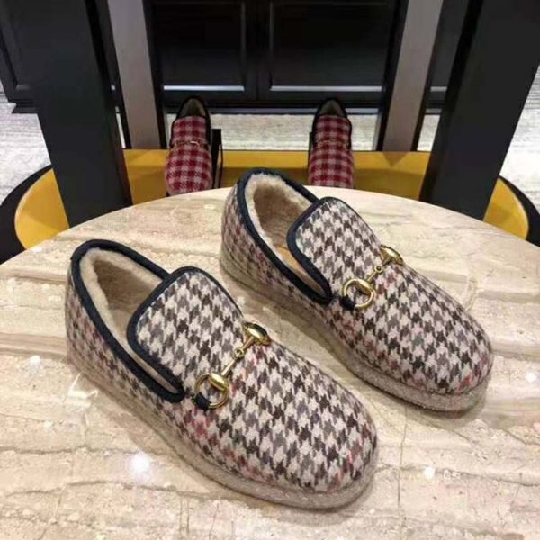 Gucci Unisex GG Check Wool Loafer in 