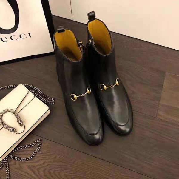 Gucci Women Gucci Jordaan Leather Ankle 
