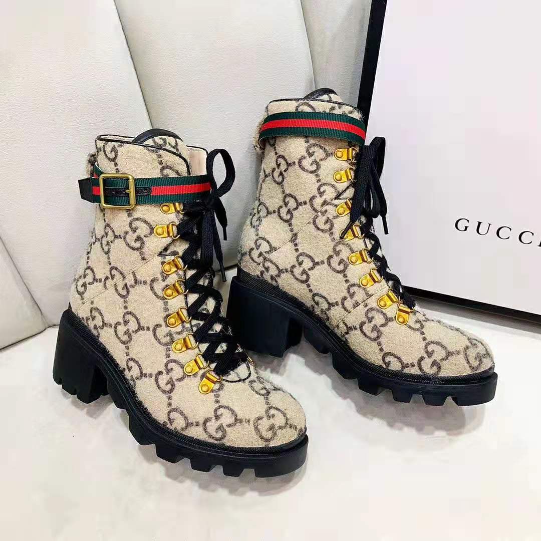 women gucci gg wool ankle