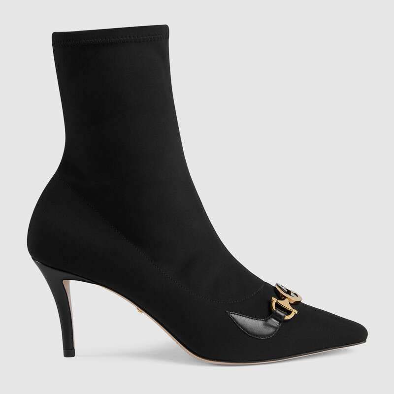 Gucci Women Gucci Zumi Mid-Heel Ankle Boot 7.7 cm Heel-Black - LULUX