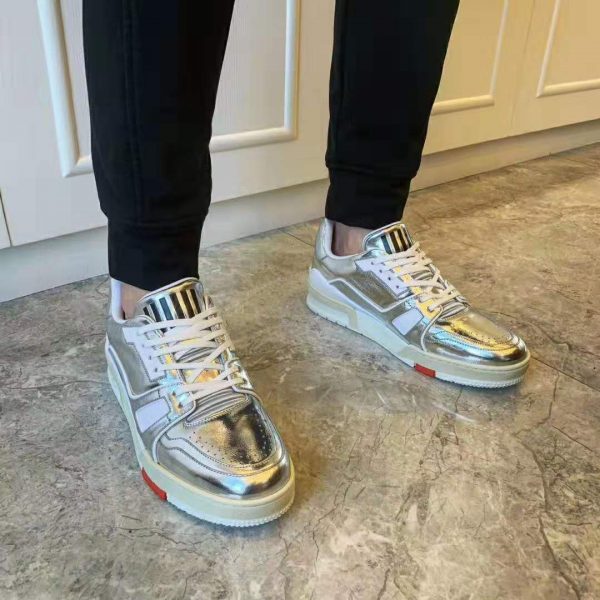 silver sneakers trainer