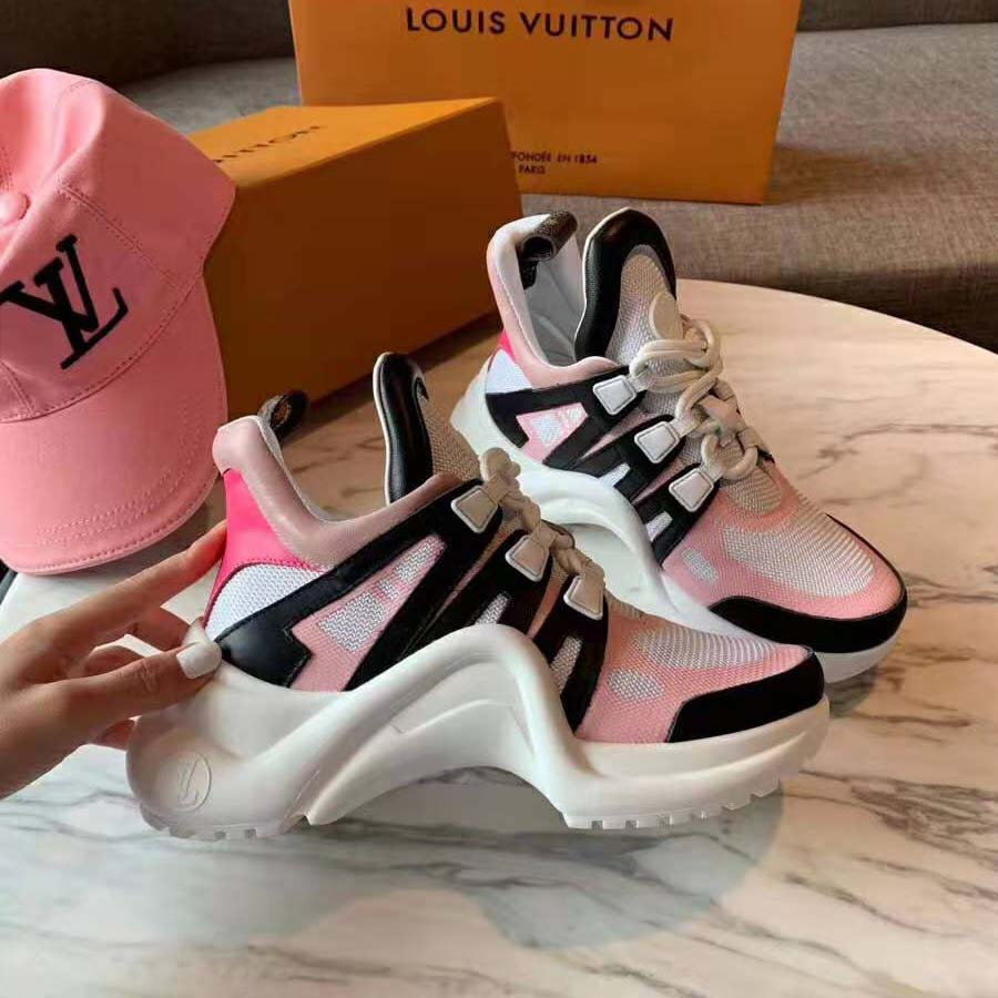WMNS) LOUIS VUITTON LV Archlight Sports Shoes Pink/Green 1A65JQ