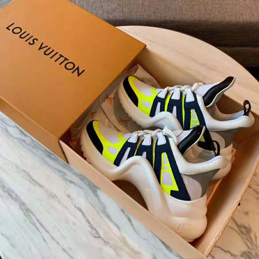 Louis Vuitton, Shoes, Pink White And Yellow Louis Vuitton Lv Archlight  Sneakers