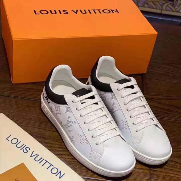 Louis Vuitton LV Unisex Luxembourg Sneaker in White Grained Calf ...