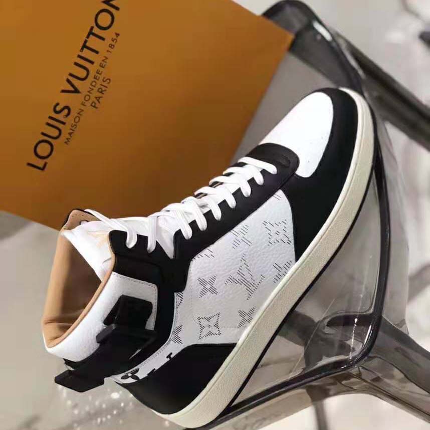 Louis Vuitton Men's Black Monogram Empreinte Rivoli Sneaker Boot – Luxuria  & Co.