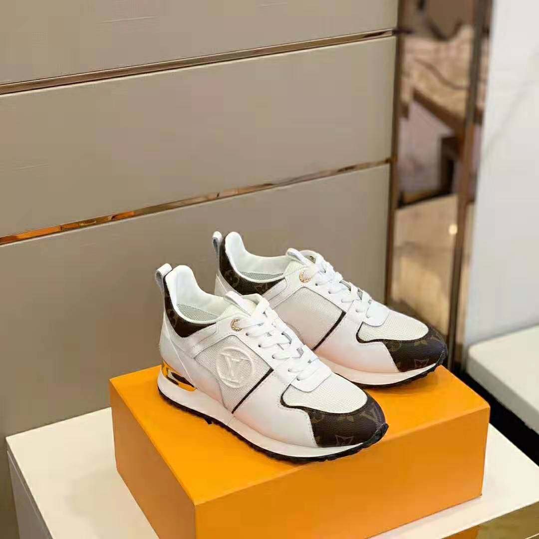 Louis Vuitton LV Unisex Run Away Sneaker in Supple Calf Leather-White ...