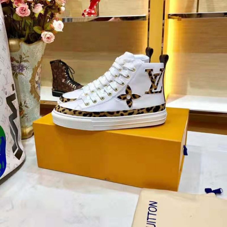 Louis Vuitton LV Unisex Stellar Sneaker Boot in Soft White Calfskin ...