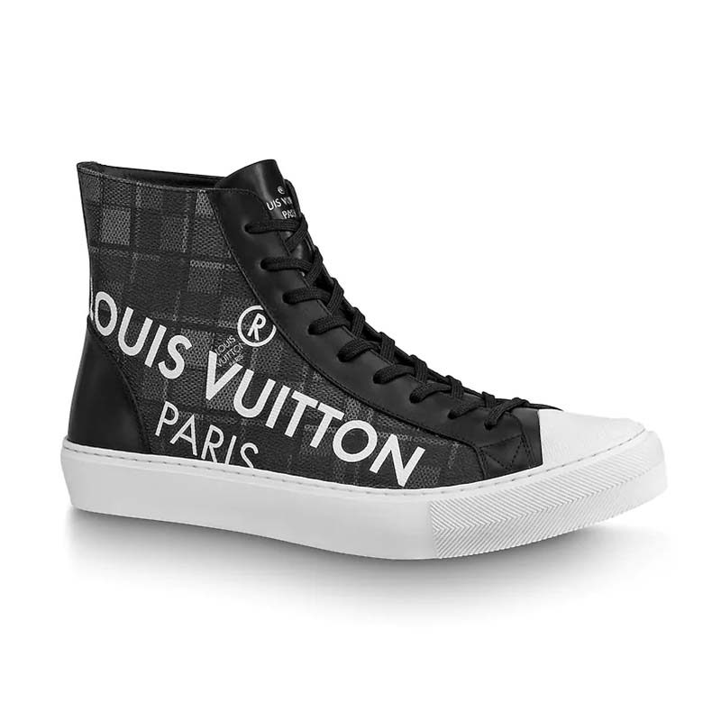 Tattoo cloth high trainers Louis Vuitton Black size 6 UK in Cloth - 21501271