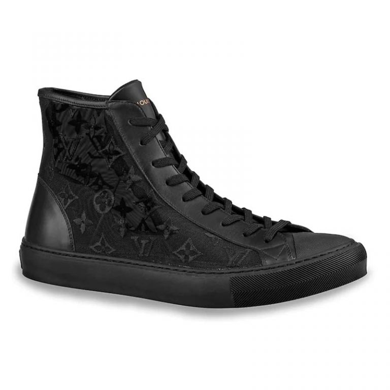 Louis Vuitton LV Unisex Tattoo Sneaker Boot in Damier Tartan Canvas ...