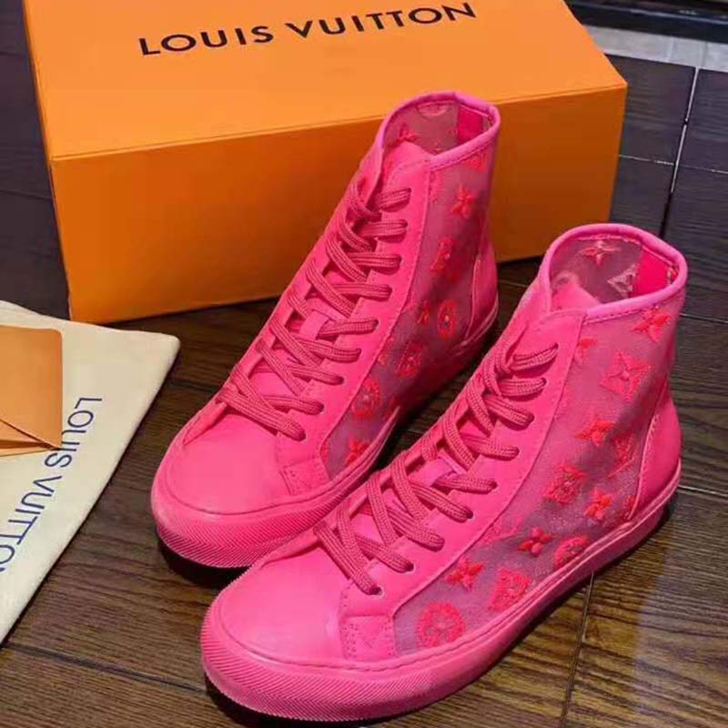 Louis Vuitton Men's Black Leather Tattoo LV League Sneaker Boot