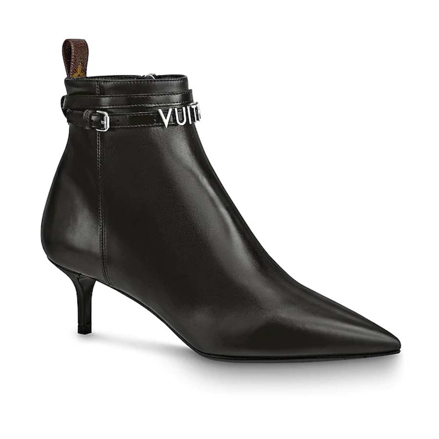 Louis Vuitton LV Women Call Back Ankle Boot in Smooth Calf Leather 5.5 cm Heel-Black - LULUX
