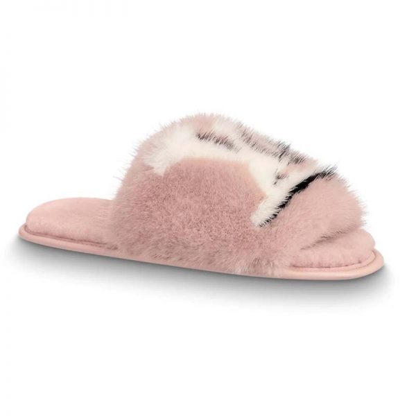 louis vuitton pink fluffy heels