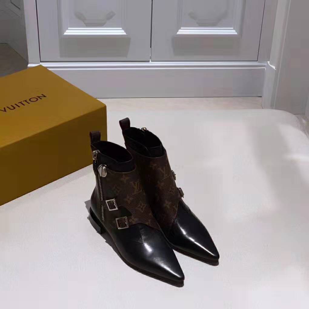 Louis Vuitton LV Women Jumble Flat Ankle Boot in Calf Leather and ...