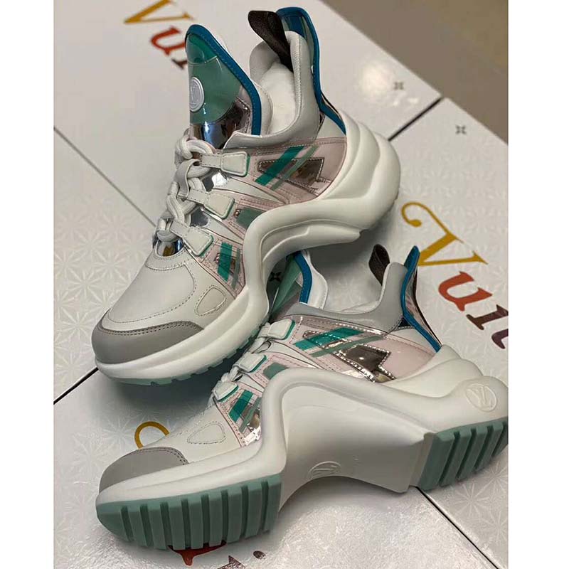 Louis Vuitton LV Women LV Archlight Sneaker in Leather and Technical Fabrics-Aqua - LULUX