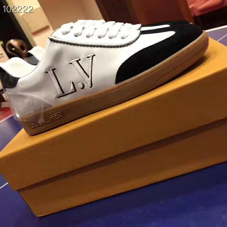 Louis Vuitton LV Women LV Frontrow Sneaker in Calf Leather and Suede Calf Leather-Black - LULUX