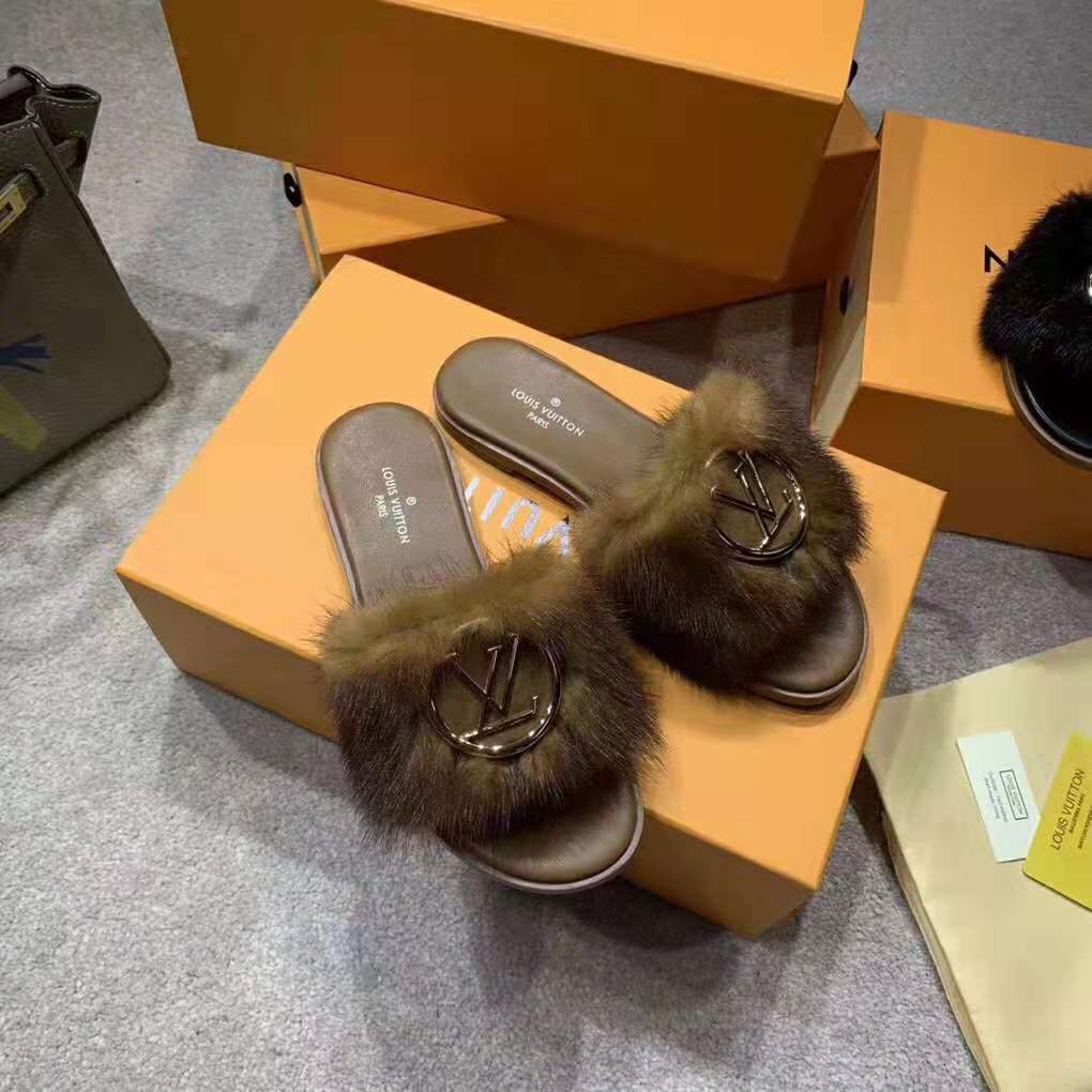 Louis Vuitton Lockit Mule Sandals - For Sale on 1stDibs