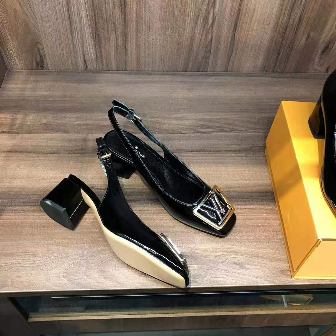 Louis Vuitton Madeleine Patent Leather Heels In Black