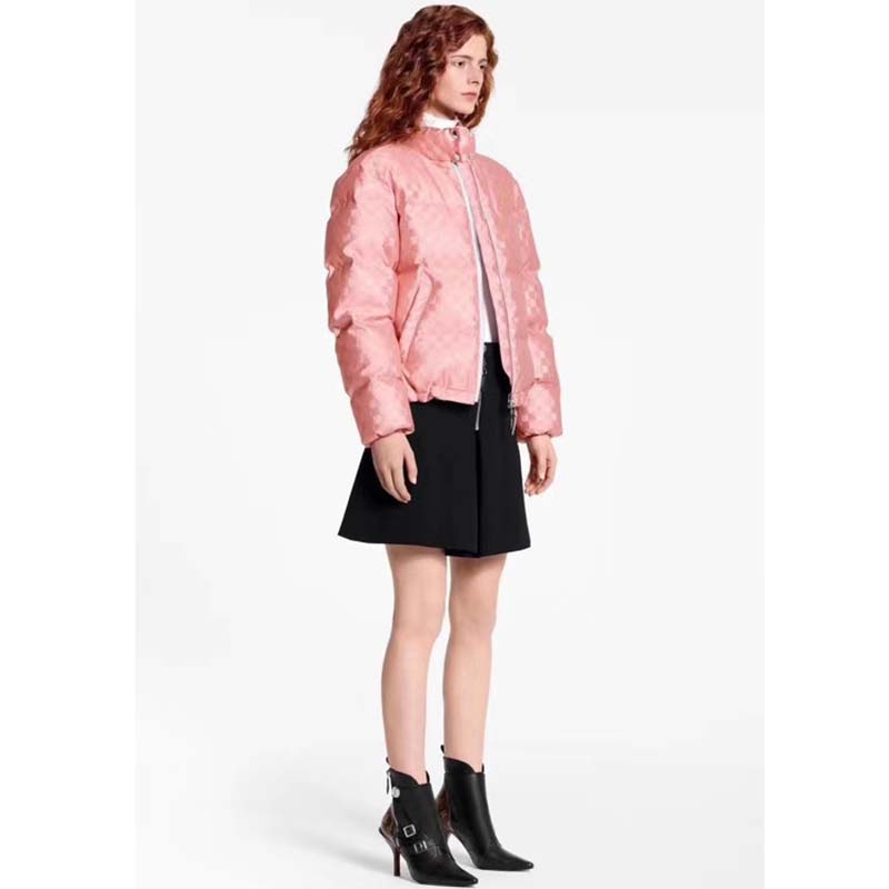 Louis Vuitton LV Women Short Down Jacket in Regular Fit-Pink - LULUX