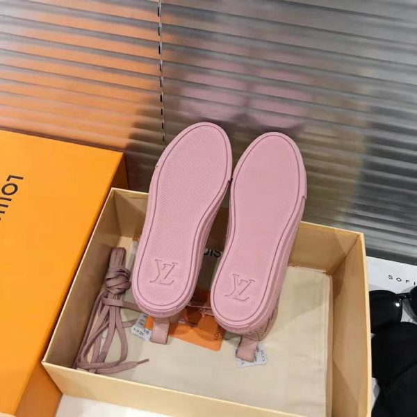 Louis Vuitton LV Women Stellar Sneaker Boot in Soft Pink Calfskin ...