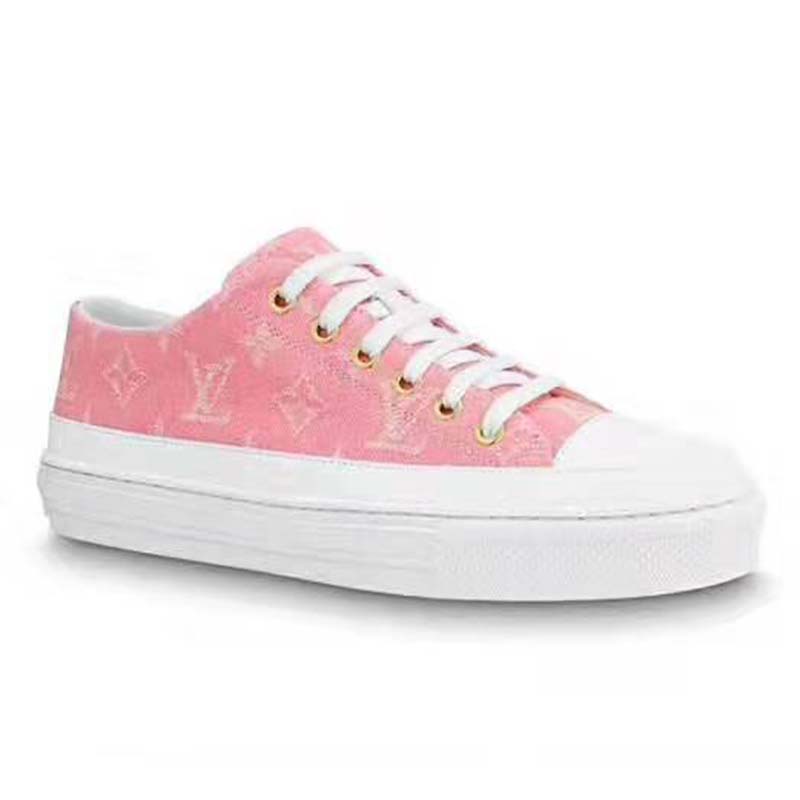 Louis Vuitton Pink/White Monogram Mesh And Leather Stellar Open Back  Sneakers Size 38.5 Louis Vuitton