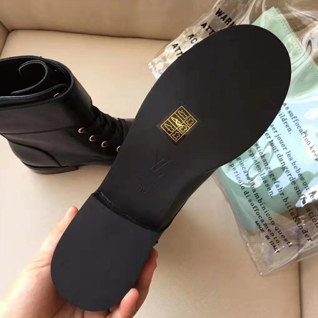 Louis Vuitton Black Leather Wonderland Ranger Ankle Length