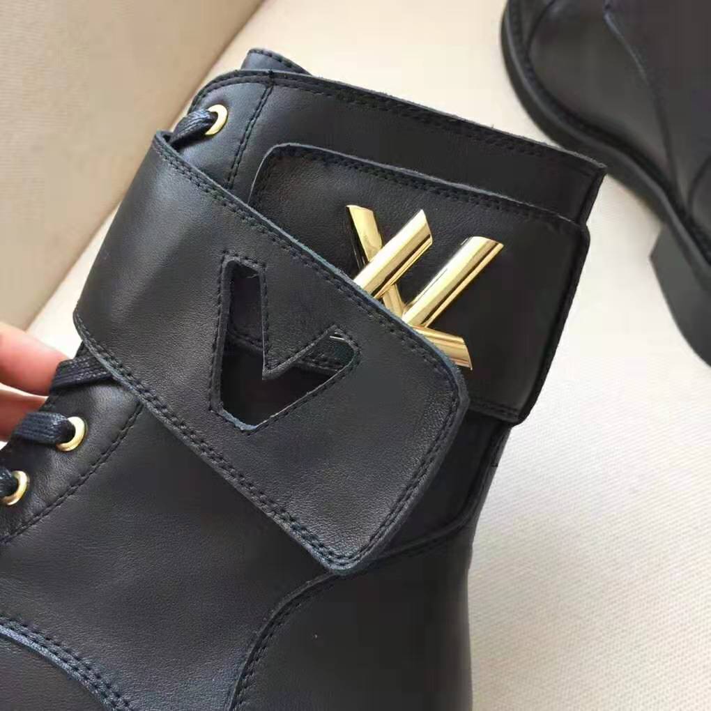 Louis Vuitton Women's Wonderland Flat Ranger Boot Leather Black