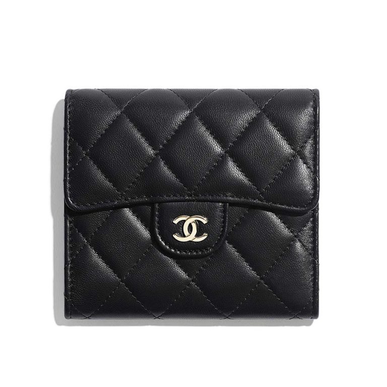 chanel flap wallet black