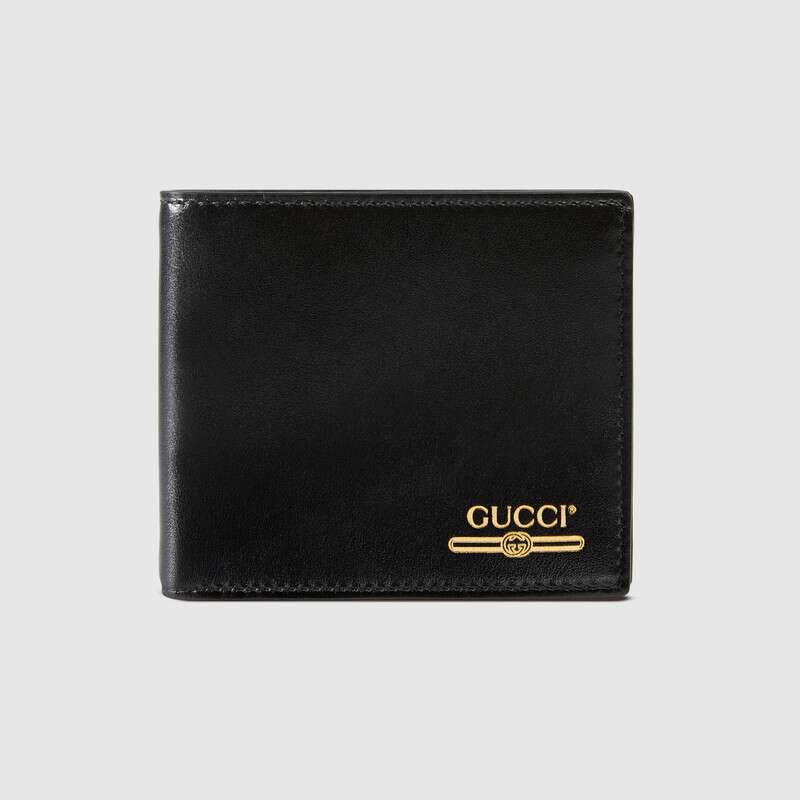 Gucci GG Men Leather Wallet with Gucci Logo in Black Leather - Brandsoff