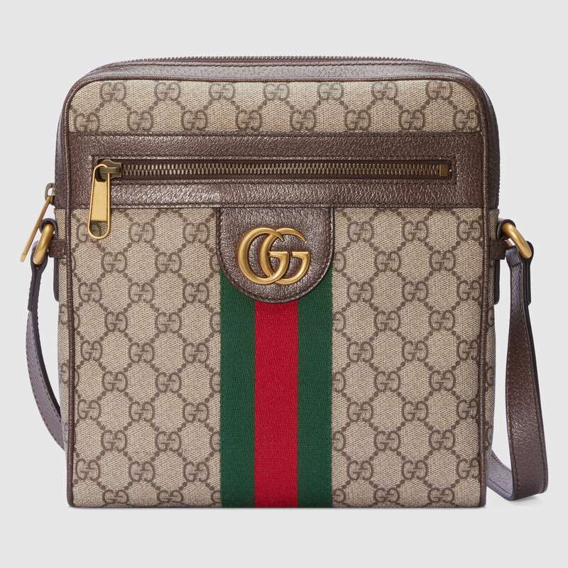 Gucci GG Men Ophidia GG Small Messenger Bag in Beige/Ebony Soft GG ...