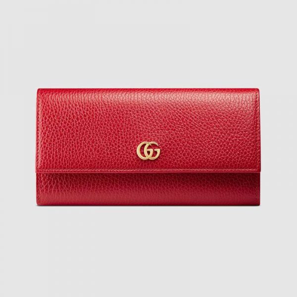 gg marmont leather continental wallet