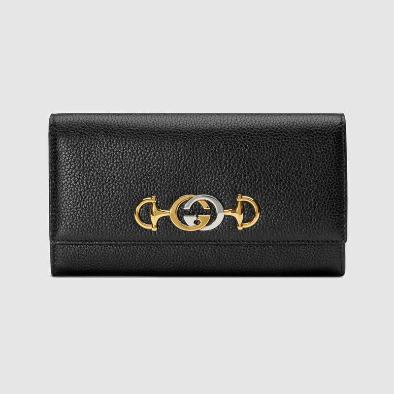 Gucci GG Men Gucci Signature Bi-Fold Wallet in Black Leather - LULUX