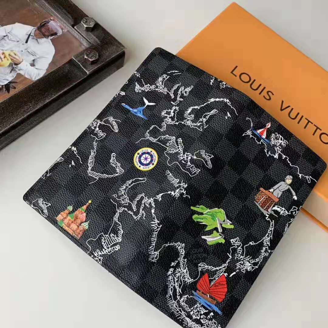 Louis Vuitton® Néo Petit Damier Scarf Anthracite. Size in 2023