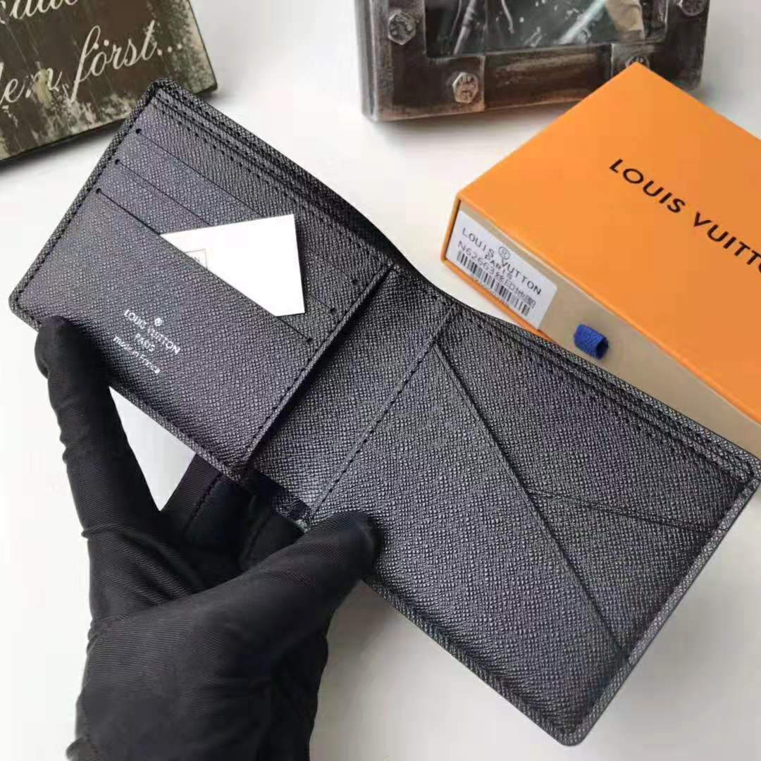 Louis Vuitton LV Unisex Slender Wallet in Damier Graphite Coated Canvas - LULUX
