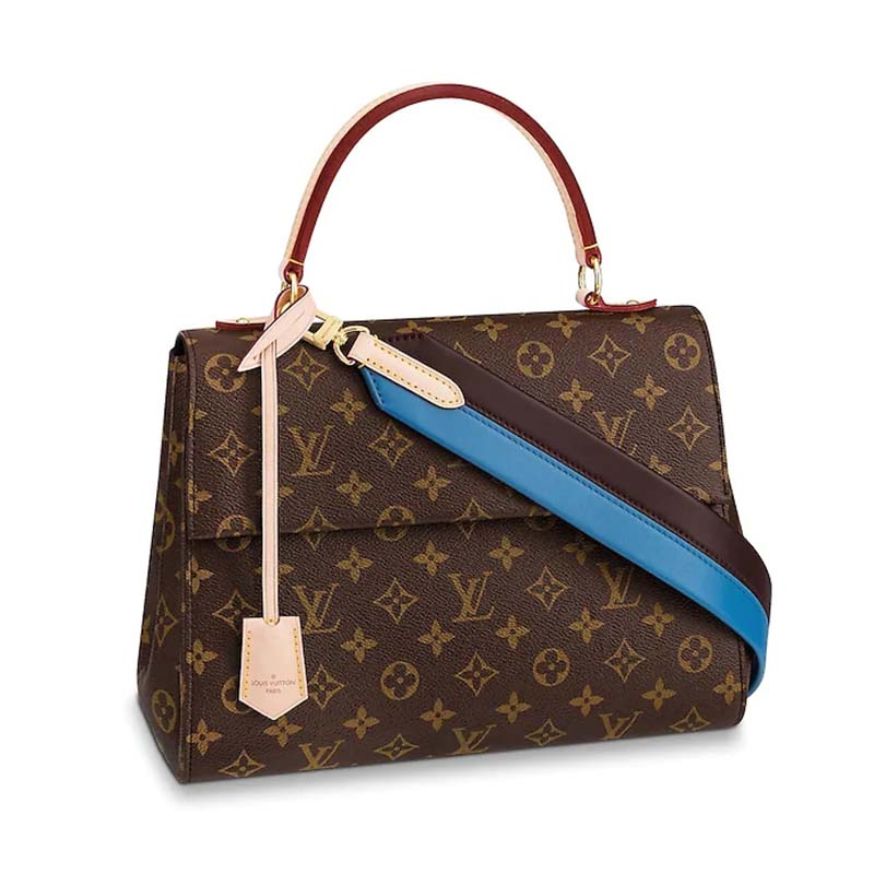 Louis Vuitton LV Women Cluny MM Handbag in Monogram Canvas-Blue - LULUX