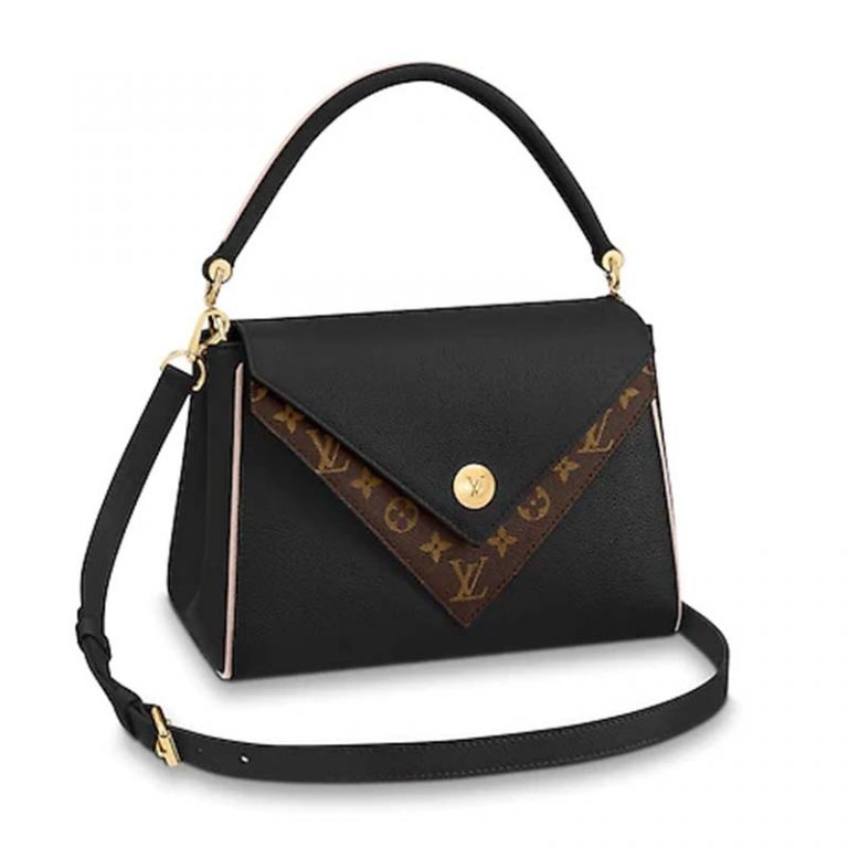 Louis Vuitton LV Women Double V Handbag in Small-Grained Calf Leather ...