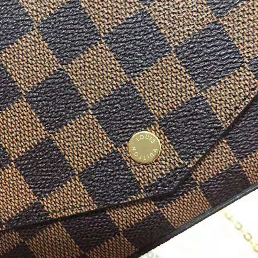 Louis Vuitton LV Women Félicie Pochette in Damier Ebene Coated Canvas ...