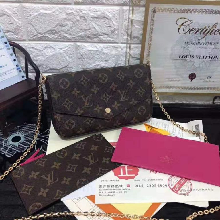 Louis Vuitton LV Women Félicie Pochette in Monogram Canvas-Brown - LULUX