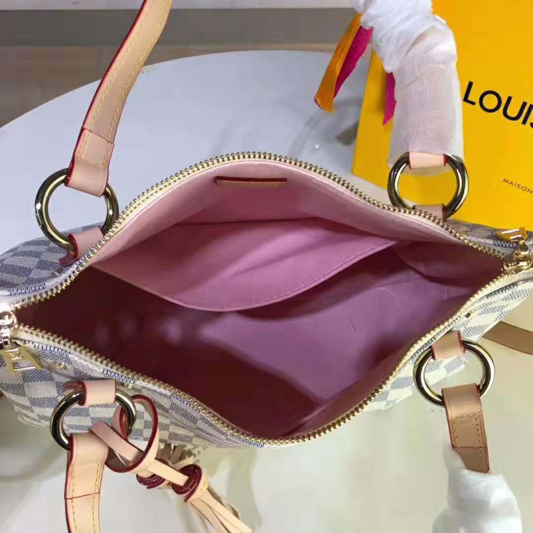 Louis Vuitton LV Women Lymington Zipped Tote in Damier Azur Coated Canvas - LULUX