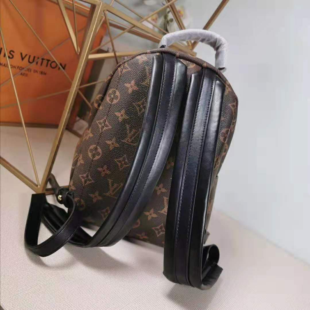 Louis Vuitton LV Women Palm Springs PM Backpack in Monogram Reverse Coated Canvas-Brown - LULUX