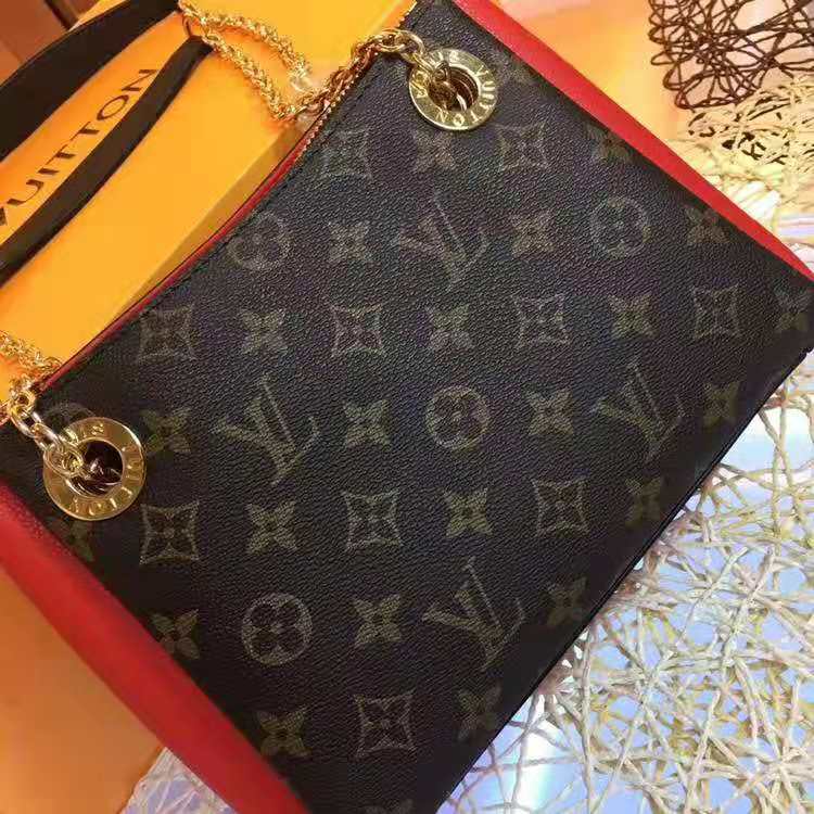 Louis Vuitton Surene Handbag Monogram Canvas with Leather BB Brown 2340871