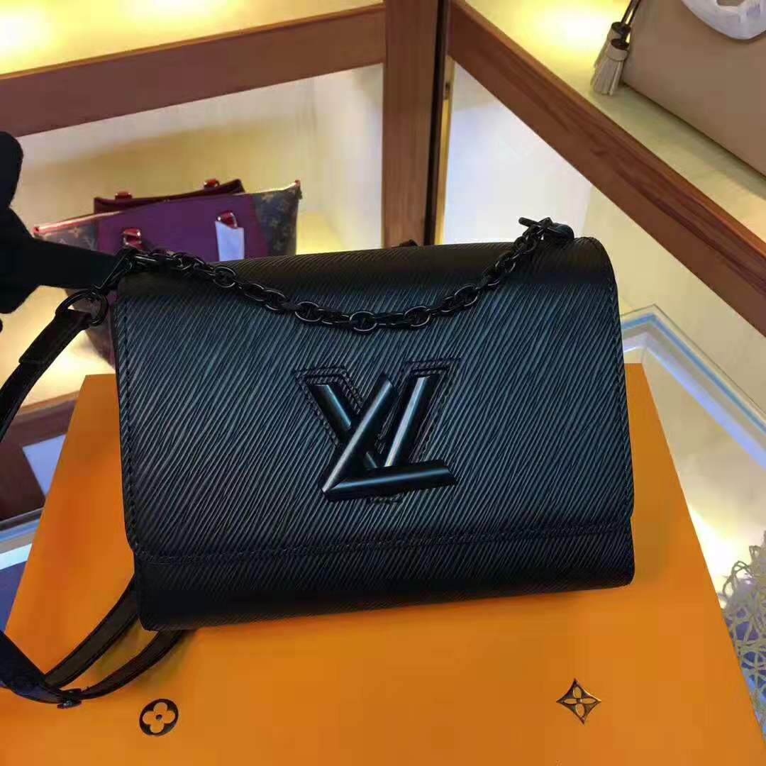 Louis Vuitton LV Women Twist PM Chain Bag in Grained Epi Leather-Black - LULUX