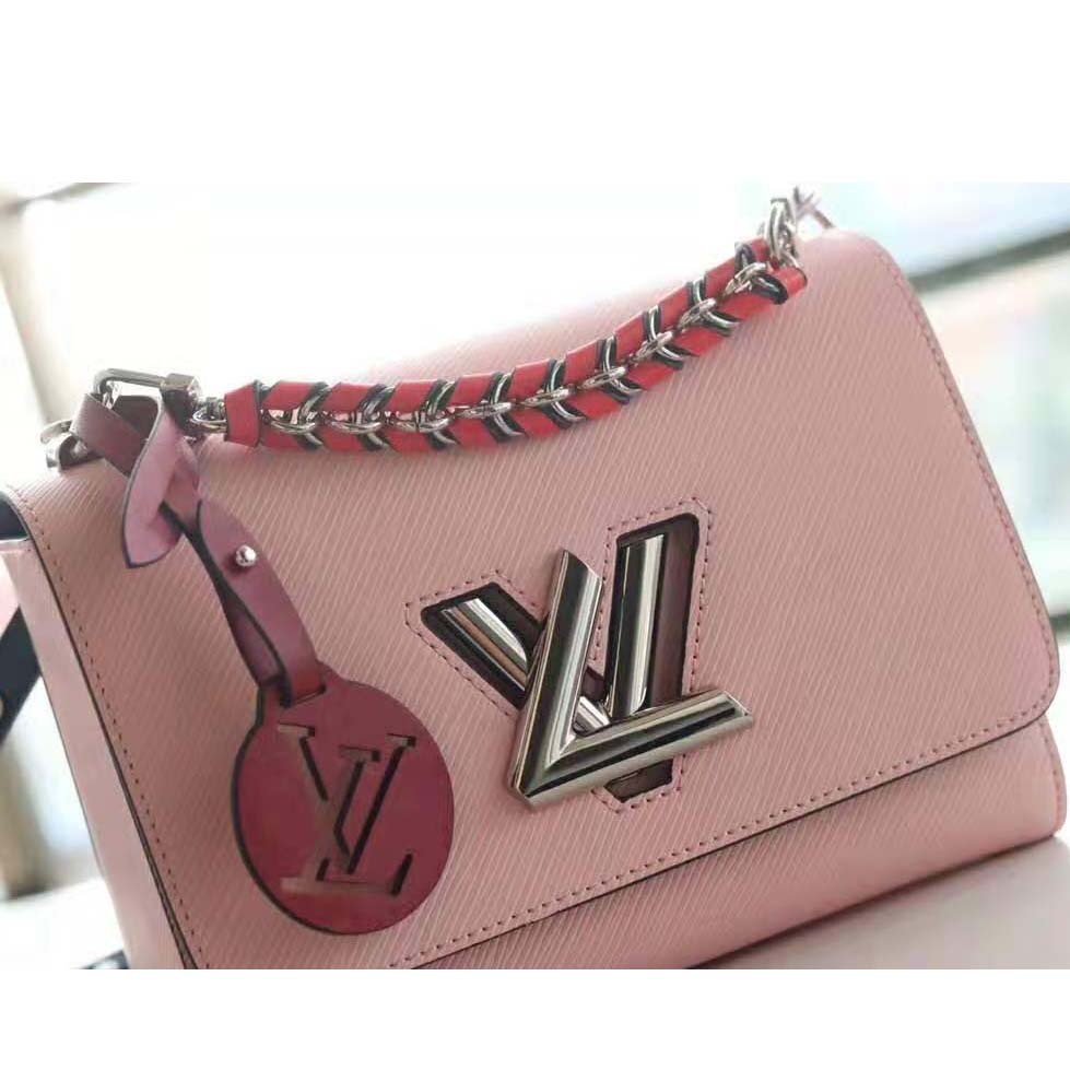 Louis Vuitton LV Women Twist PM Handbag in Rose Ballerine Pink Epi Leather - LULUX