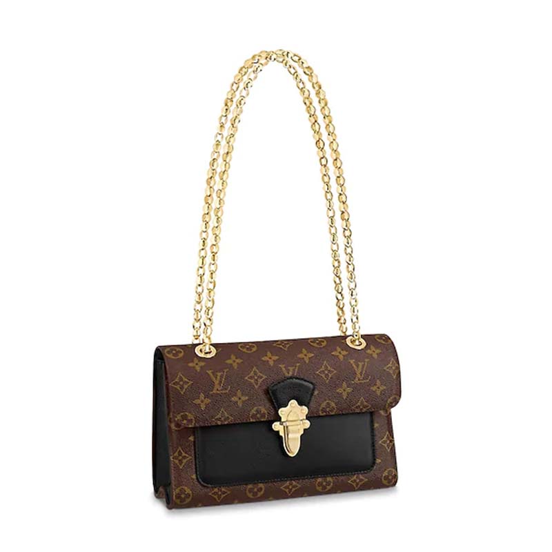 Louis Vuitton LV Women Victoire Chain Bag in Monogram Coated Canvas and Cowhide Leather - LULUX