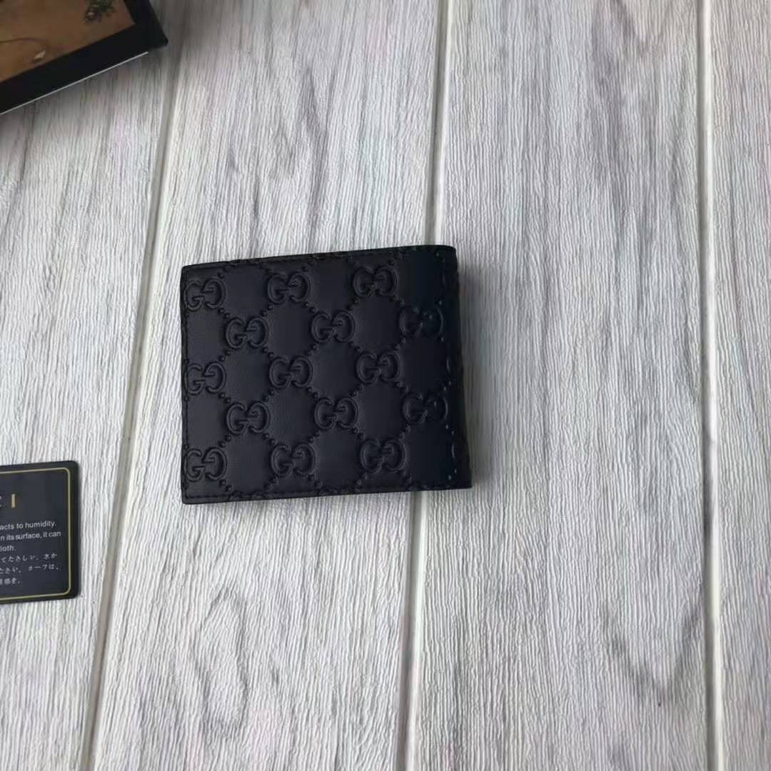 Gucci GG Men Gucci Signature Wallet in Black Gucci Signature Leather ...